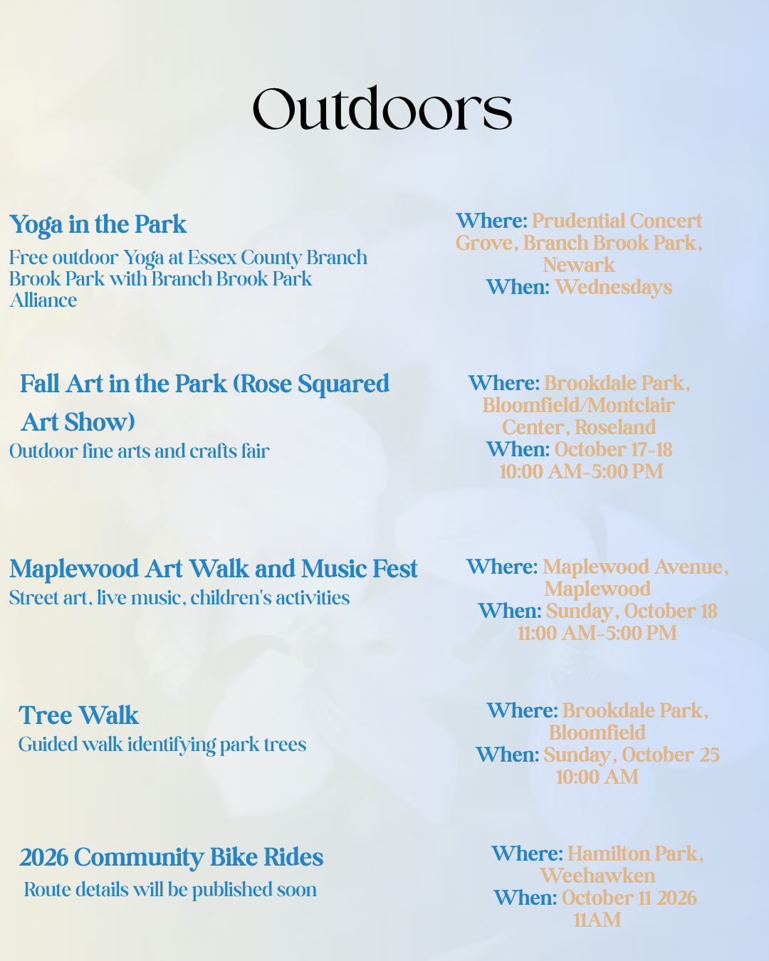What to do in New Jersey in October